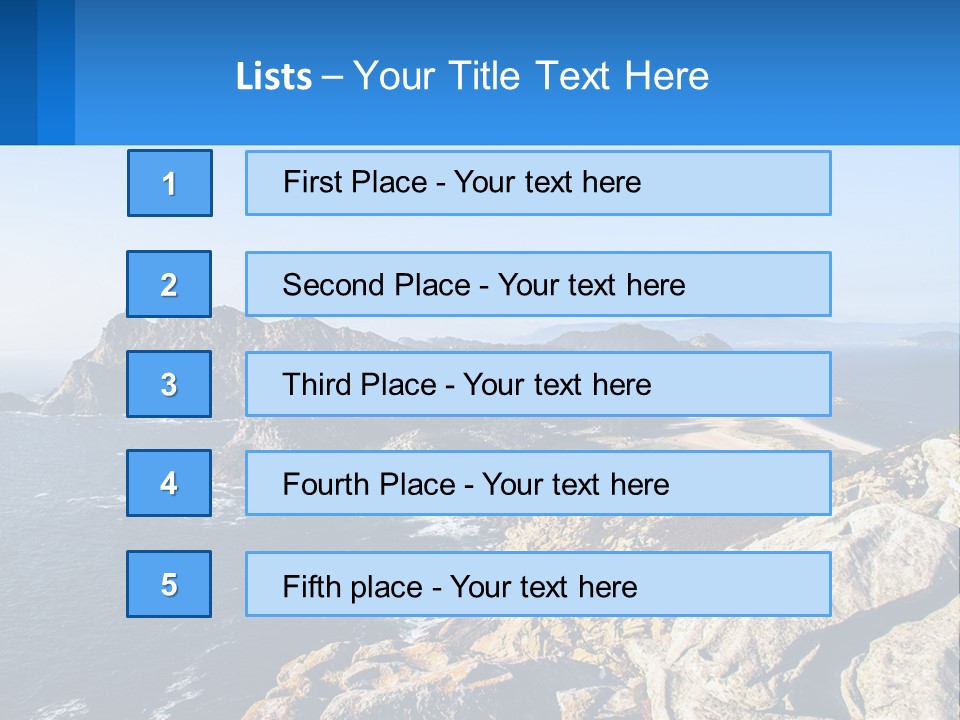 A Large Body Of Water Surrounded By Mountains PowerPoint Template