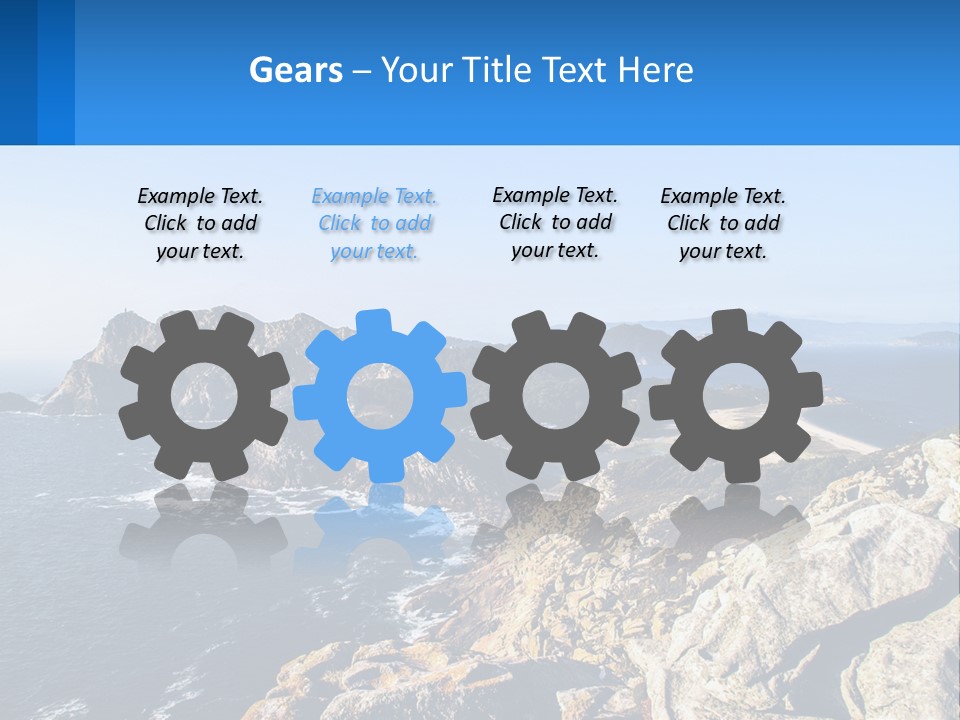 A Large Body Of Water Surrounded By Mountains PowerPoint Template