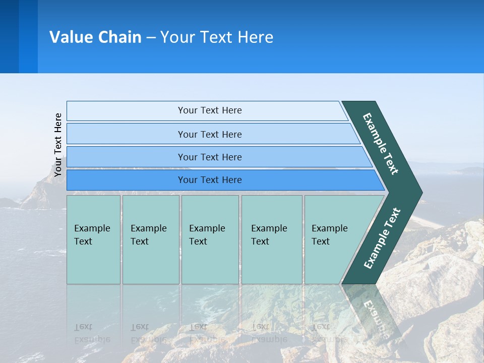 A Large Body Of Water Surrounded By Mountains PowerPoint Template
