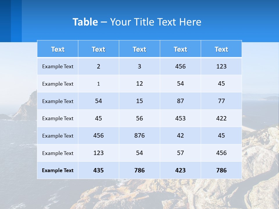 A Large Body Of Water Surrounded By Mountains PowerPoint Template