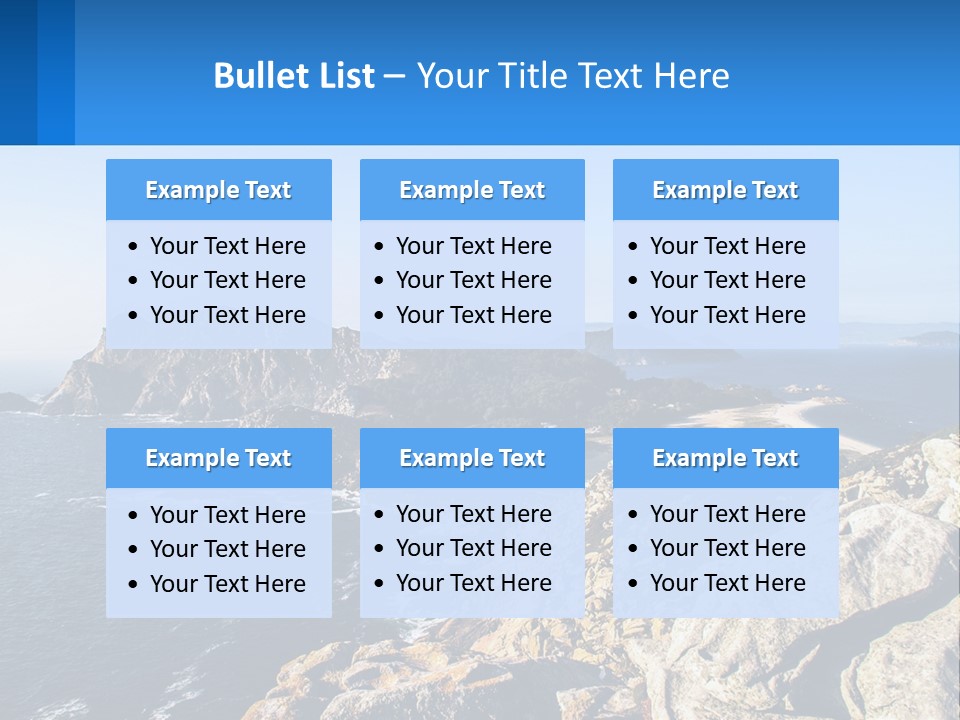 A Large Body Of Water Surrounded By Mountains PowerPoint Template