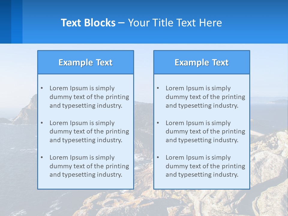 A Large Body Of Water Surrounded By Mountains PowerPoint Template