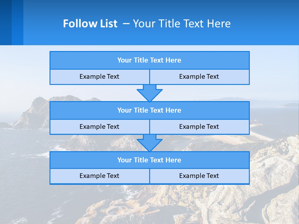 A Large Body Of Water Surrounded By Mountains PowerPoint Template