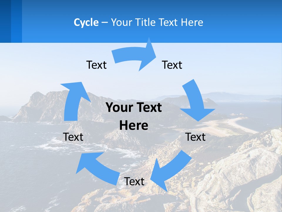 A Large Body Of Water Surrounded By Mountains PowerPoint Template