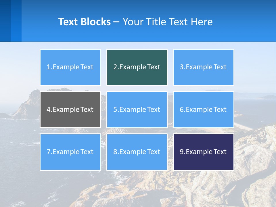 A Large Body Of Water Surrounded By Mountains PowerPoint Template