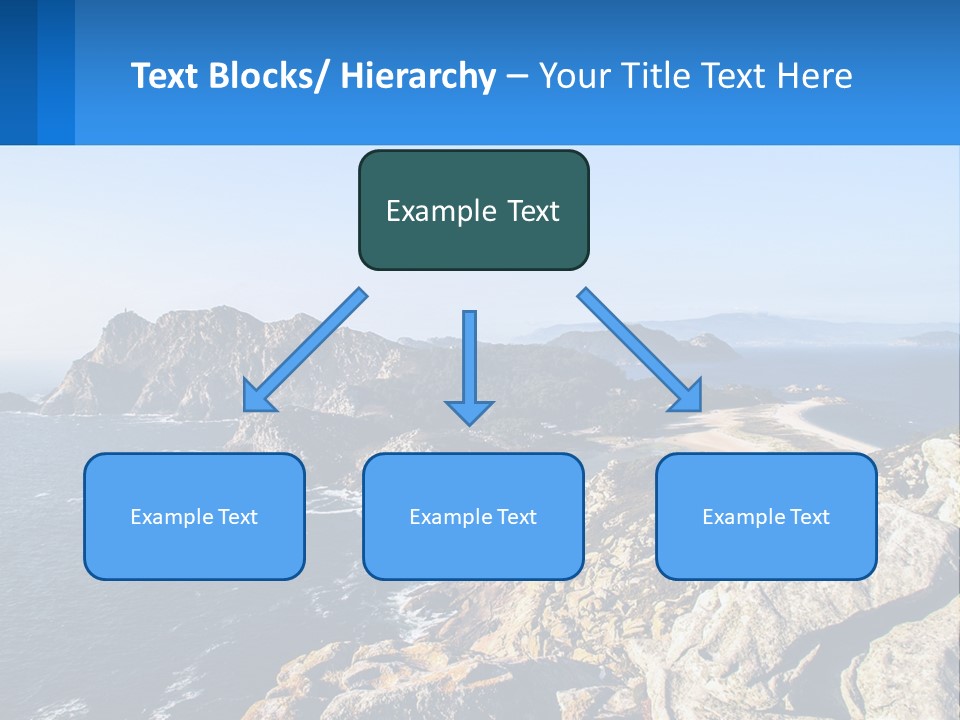 A Large Body Of Water Surrounded By Mountains PowerPoint Template