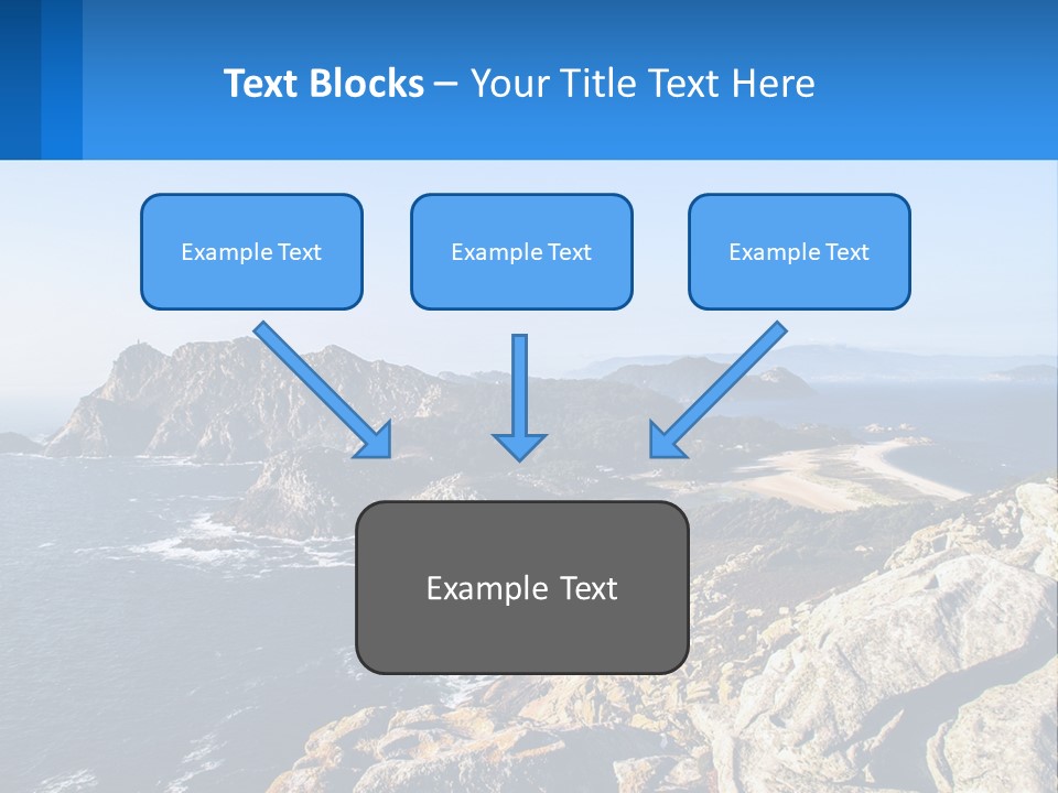 A Large Body Of Water Surrounded By Mountains PowerPoint Template