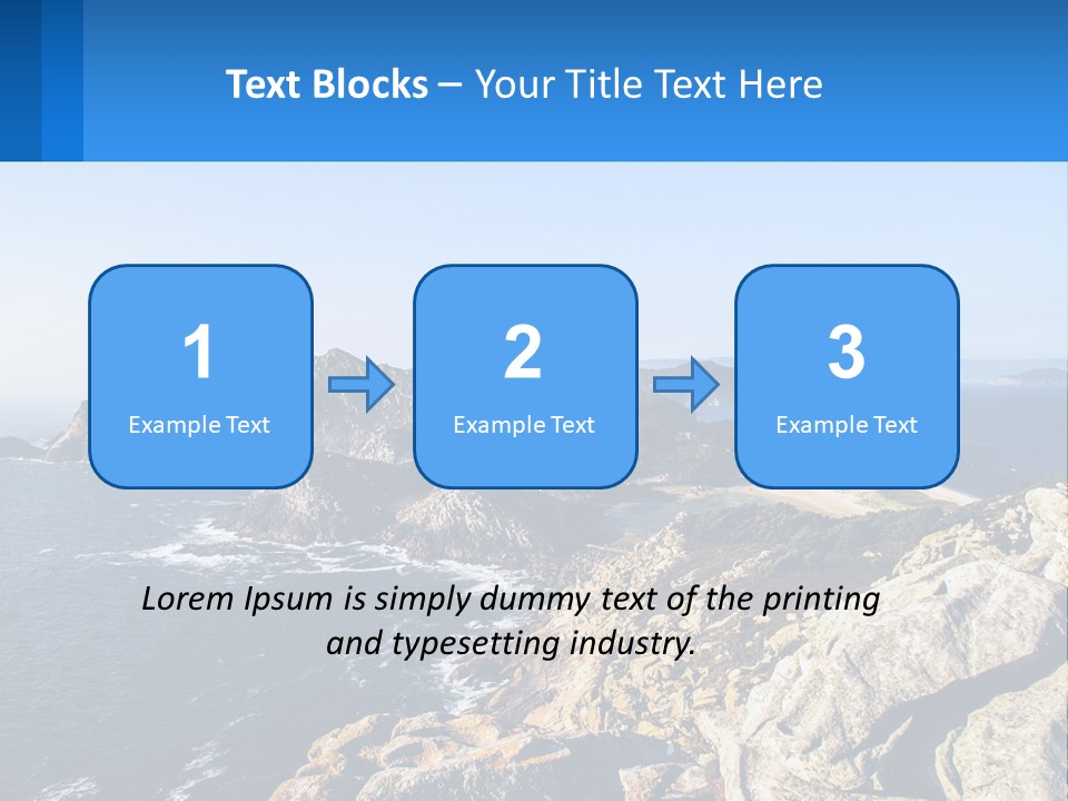 A Large Body Of Water Surrounded By Mountains PowerPoint Template