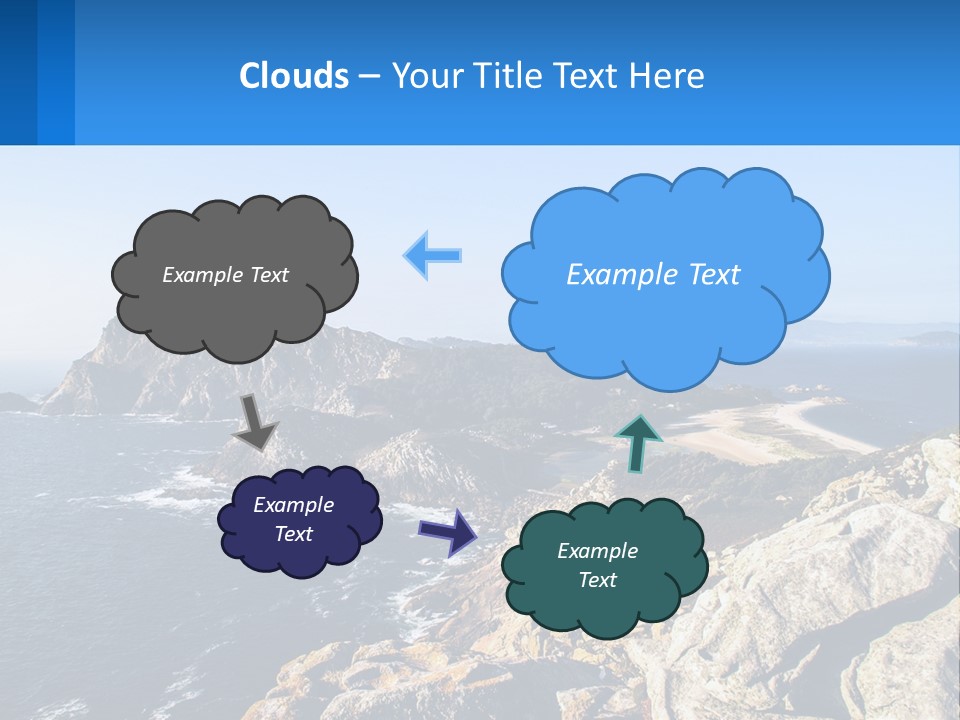 A Large Body Of Water Surrounded By Mountains PowerPoint Template