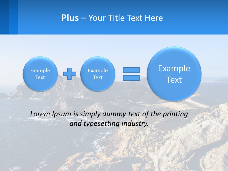 A Large Body Of Water Surrounded By Mountains PowerPoint Template