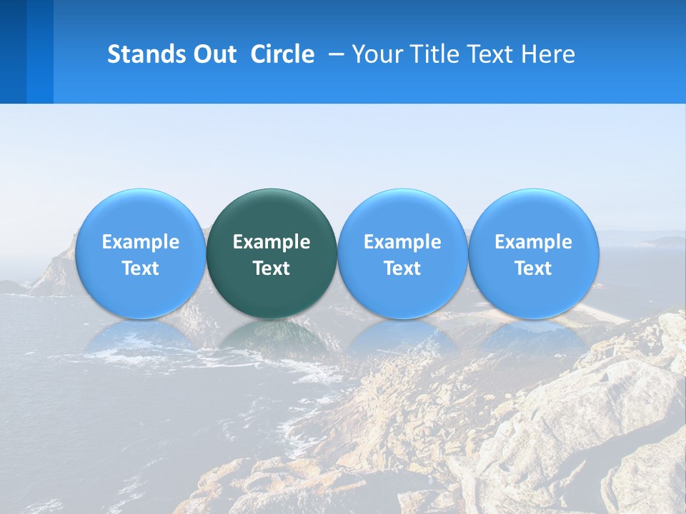 A Large Body Of Water Surrounded By Mountains PowerPoint Template