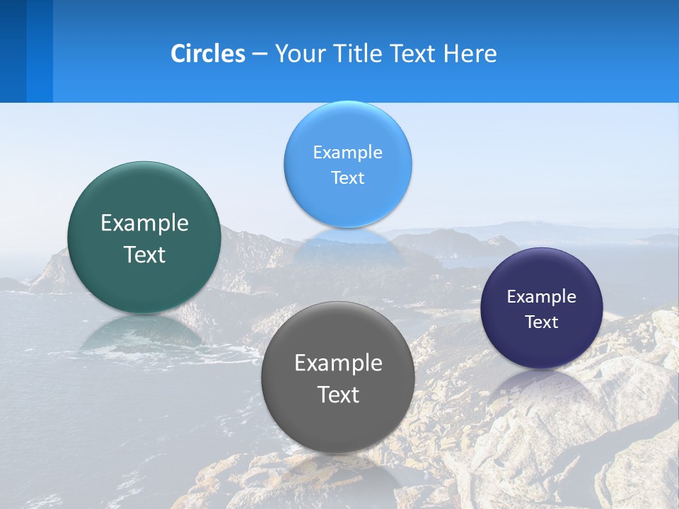 A Large Body Of Water Surrounded By Mountains PowerPoint Template