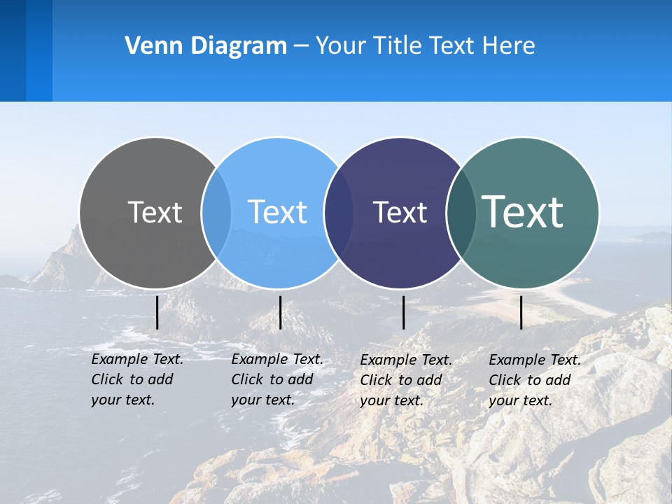 A Large Body Of Water Surrounded By Mountains PowerPoint Template