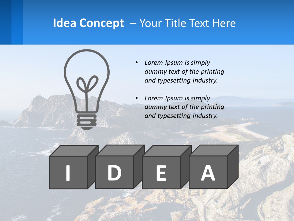 A Large Body Of Water Surrounded By Mountains PowerPoint Template