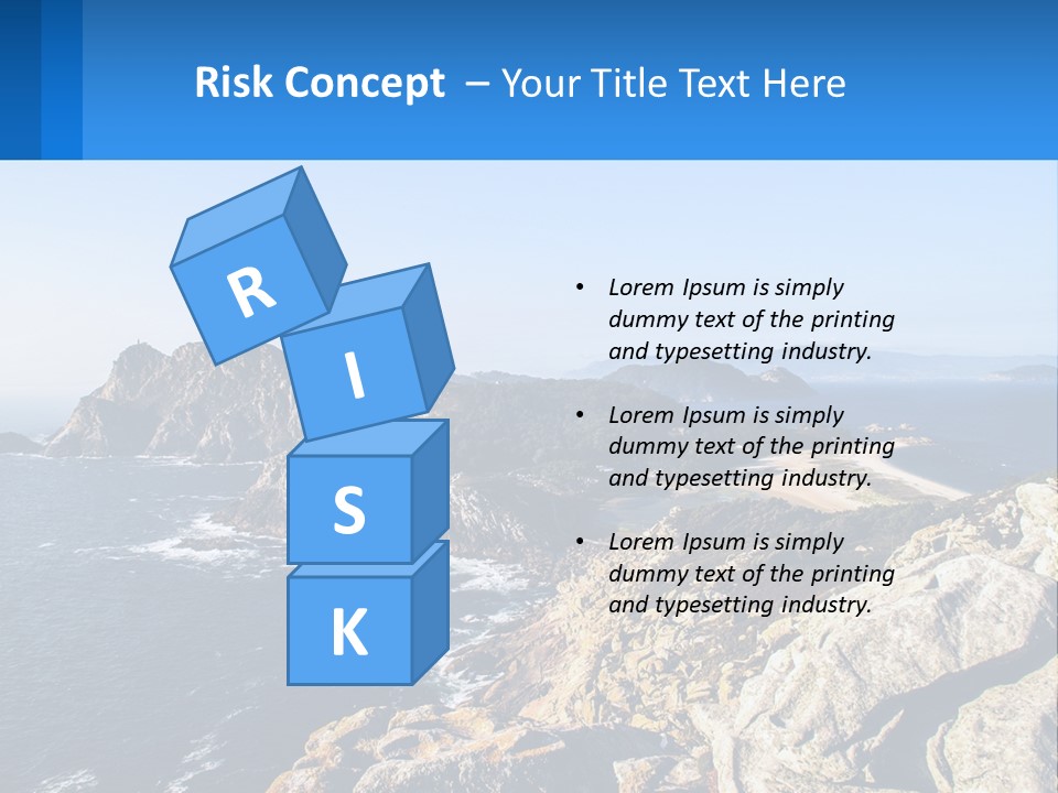 A Large Body Of Water Surrounded By Mountains PowerPoint Template