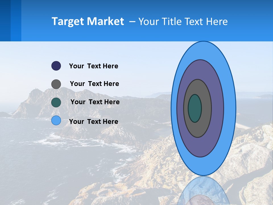 A Large Body Of Water Surrounded By Mountains PowerPoint Template