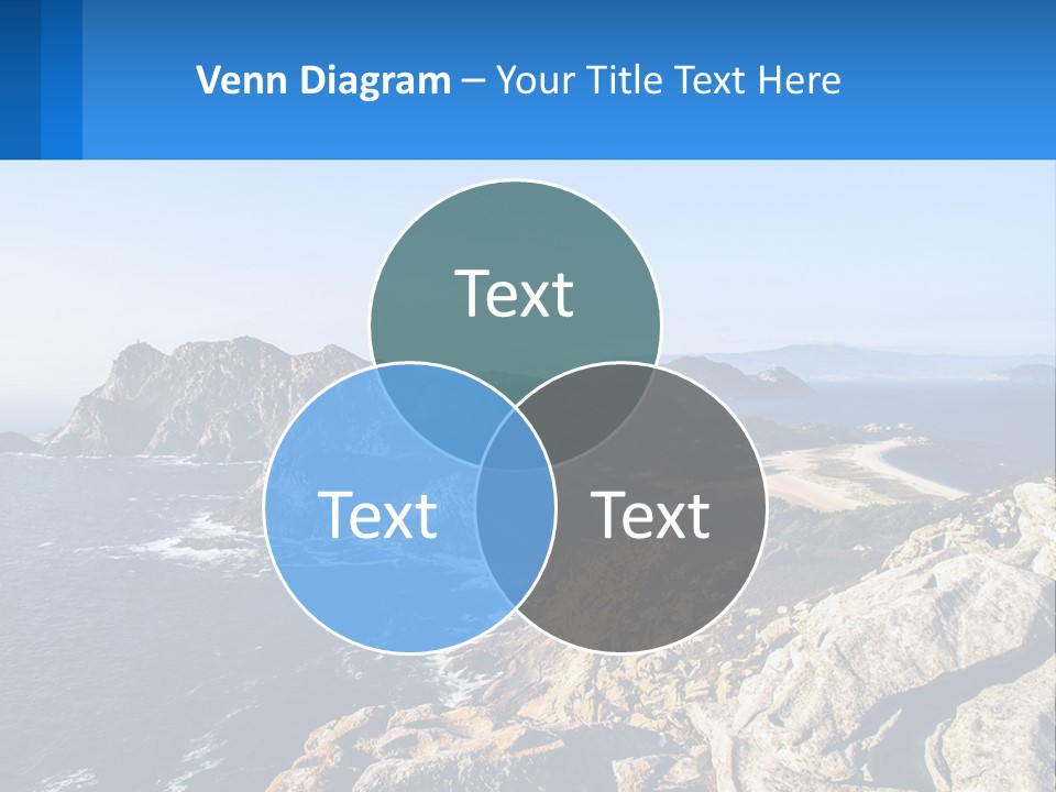 A Large Body Of Water Surrounded By Mountains PowerPoint Template