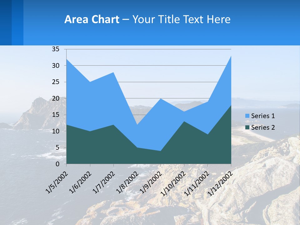 A Large Body Of Water Surrounded By Mountains PowerPoint Template