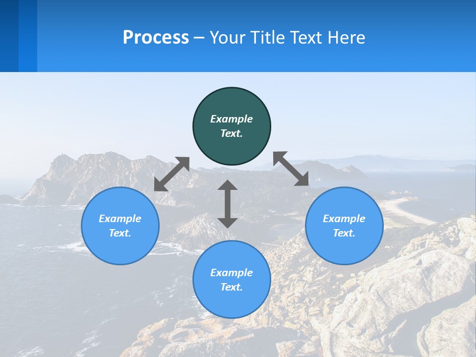 A Large Body Of Water Surrounded By Mountains PowerPoint Template