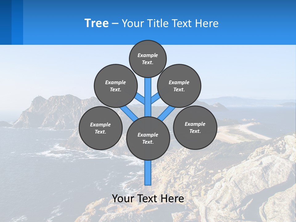 A Large Body Of Water Surrounded By Mountains PowerPoint Template