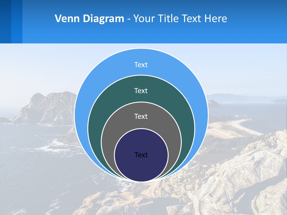 A Large Body Of Water Surrounded By Mountains PowerPoint Template