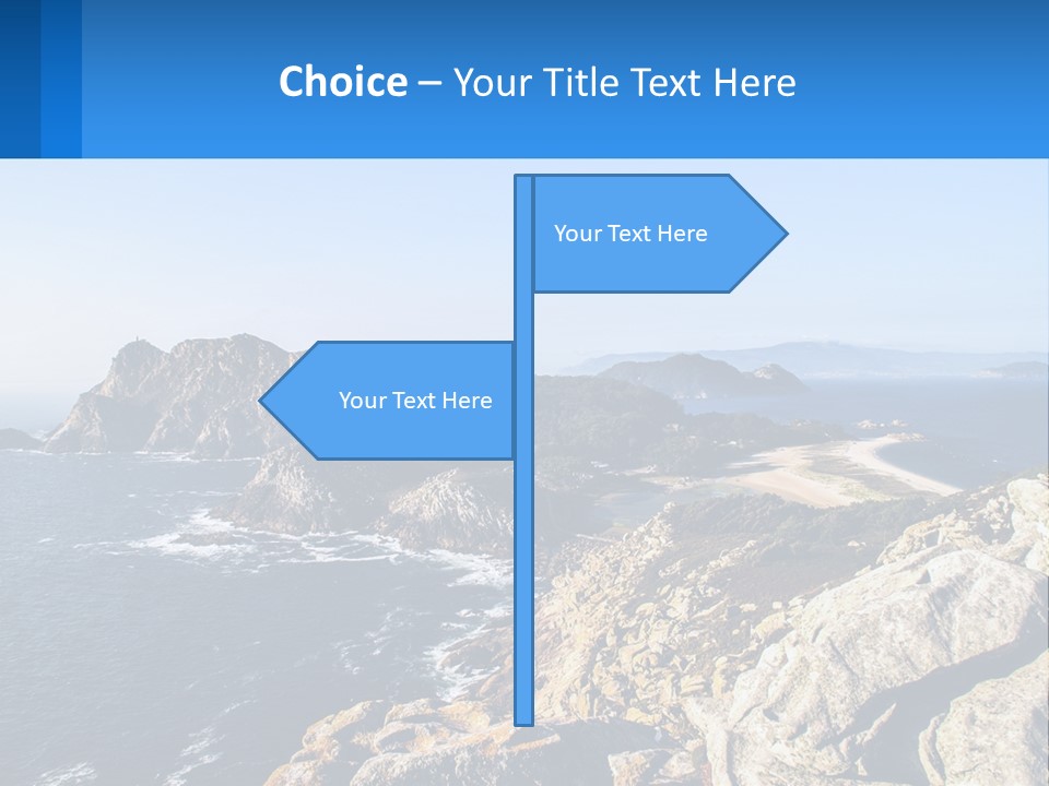 A Large Body Of Water Surrounded By Mountains PowerPoint Template