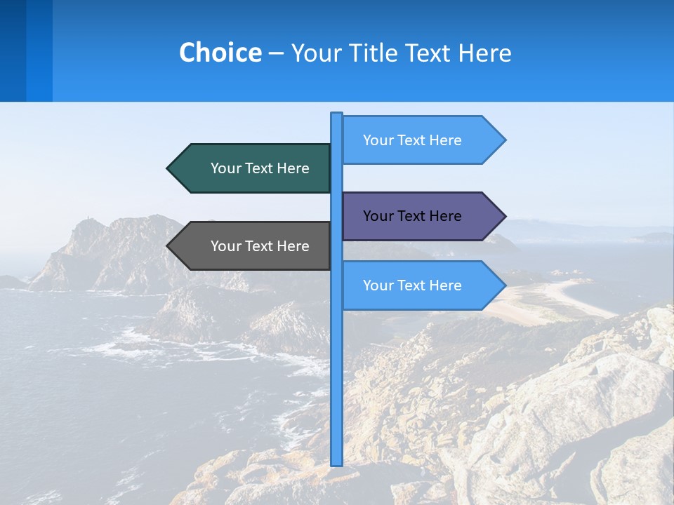 A Large Body Of Water Surrounded By Mountains PowerPoint Template