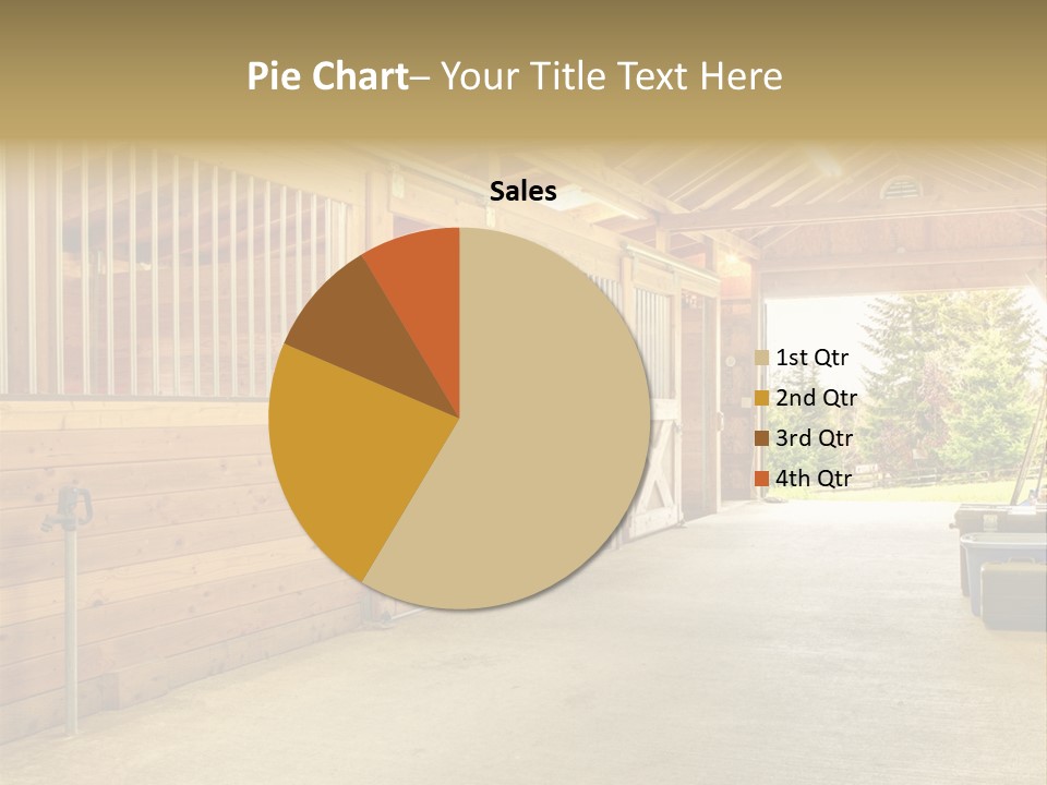A Horse Barn With A Horse Inside Of It PowerPoint Template