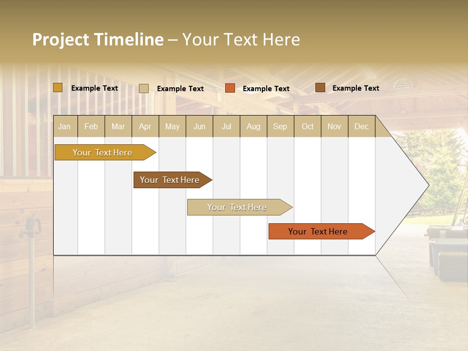 A Horse Barn With A Horse Inside Of It PowerPoint Template