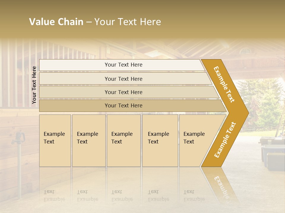 A Horse Barn With A Horse Inside Of It PowerPoint Template