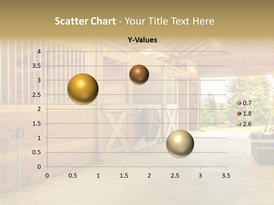 A Horse Barn With A Horse Inside Of It PowerPoint Template