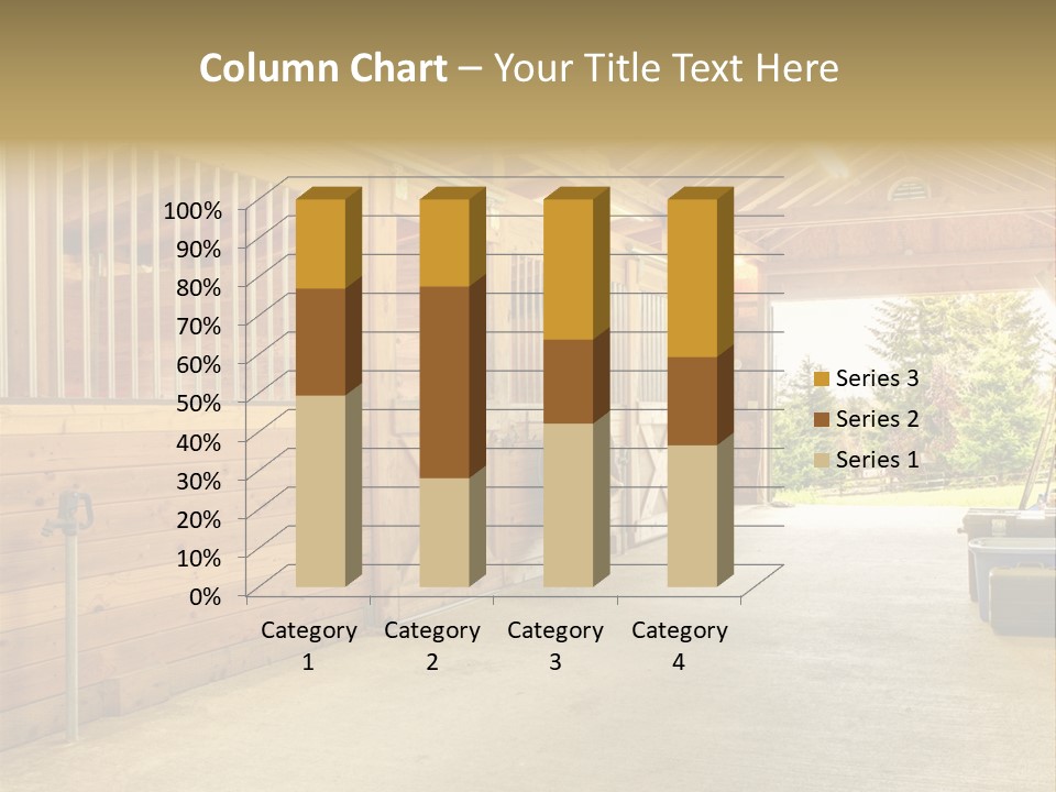 A Horse Barn With A Horse Inside Of It PowerPoint Template