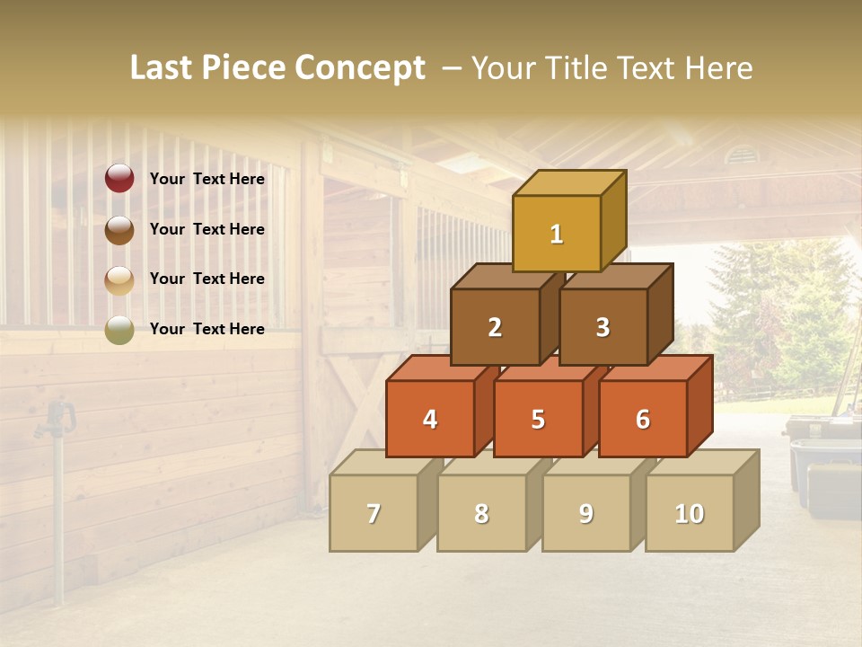 A Horse Barn With A Horse Inside Of It PowerPoint Template