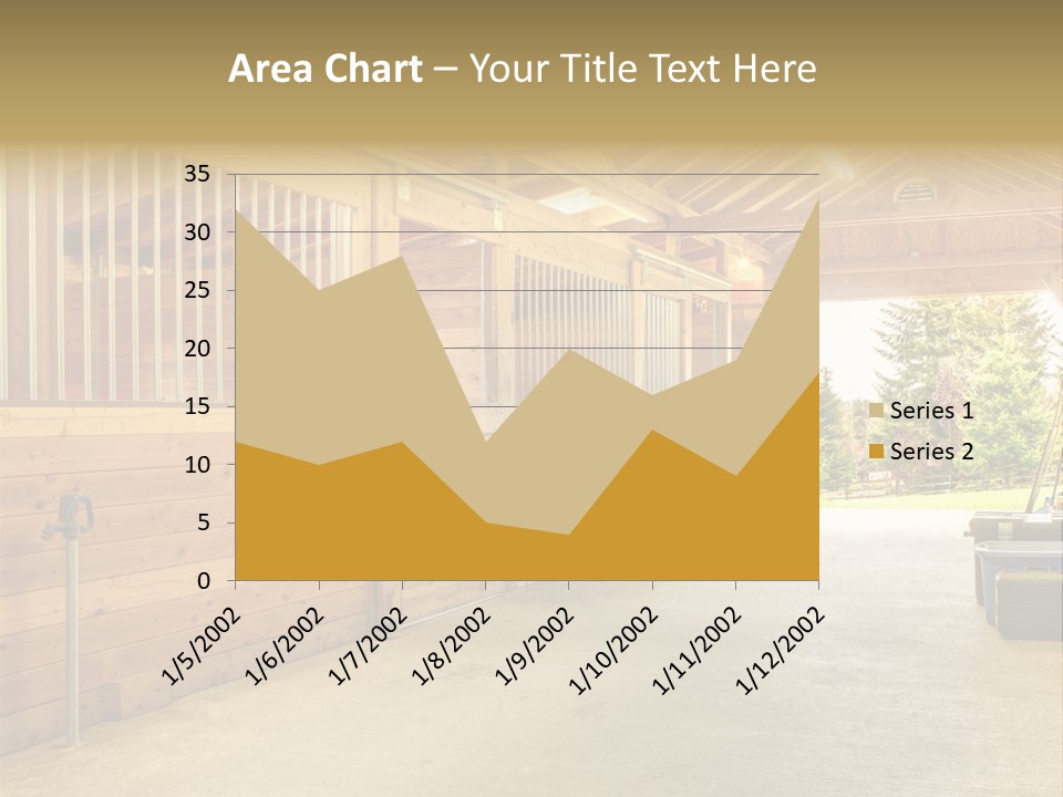 A Horse Barn With A Horse Inside Of It PowerPoint Template