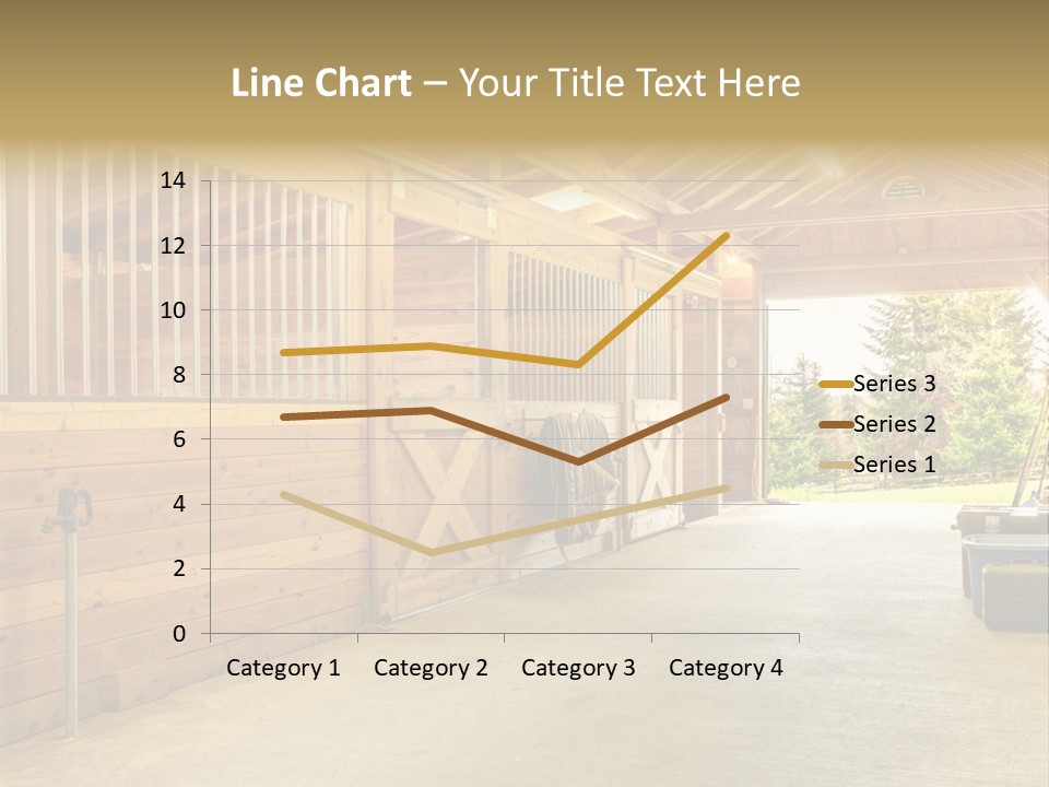 A Horse Barn With A Horse Inside Of It PowerPoint Template