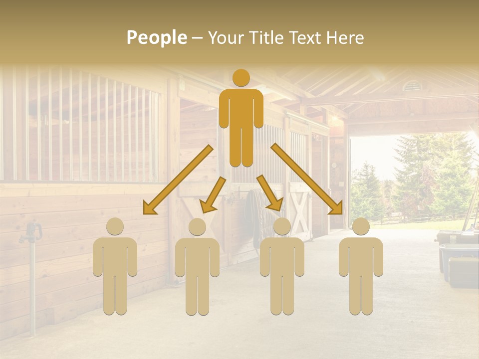 A Horse Barn With A Horse Inside Of It PowerPoint Template