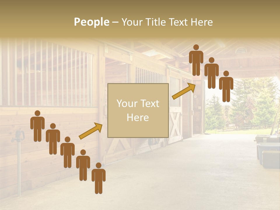 A Horse Barn With A Horse Inside Of It PowerPoint Template