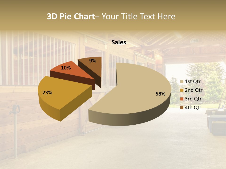 A Horse Barn With A Horse Inside Of It PowerPoint Template