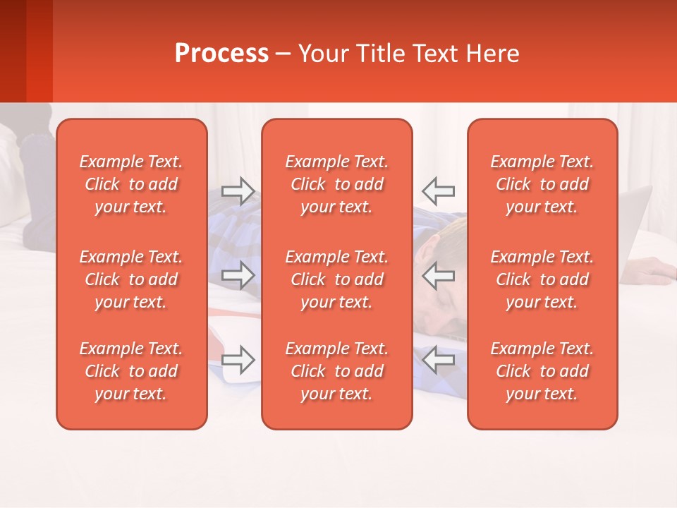 A Man Laying On A Bed With A Laptop PowerPoint Template