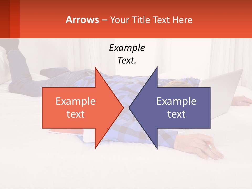 A Man Laying On A Bed With A Laptop PowerPoint Template