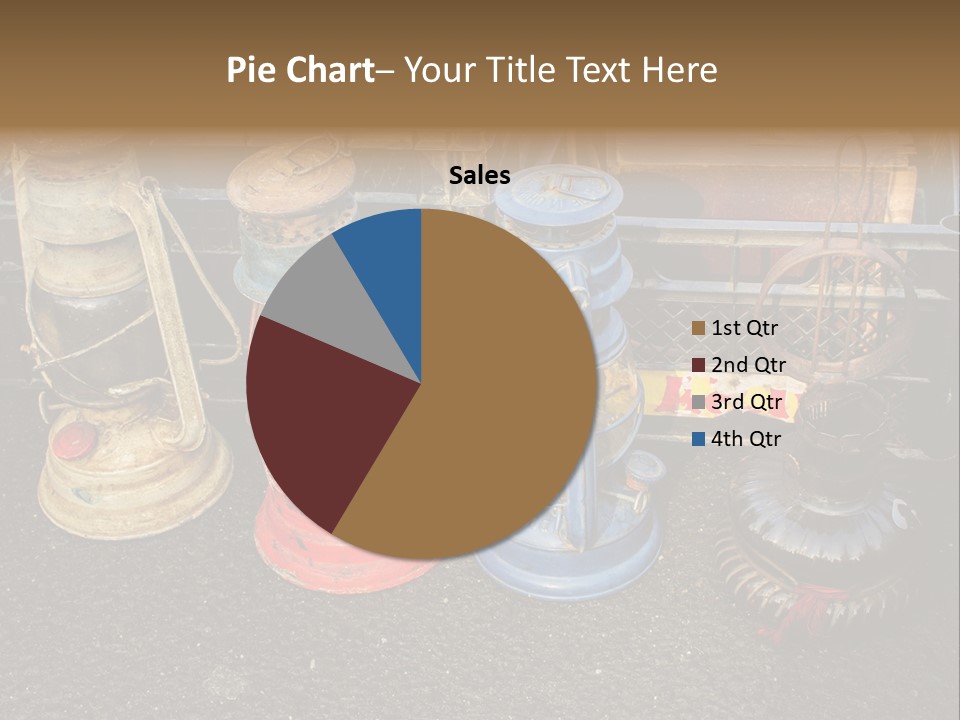 A Group Of Old Fashioned Lamps Sitting On Top Of A Table PowerPoint Template
