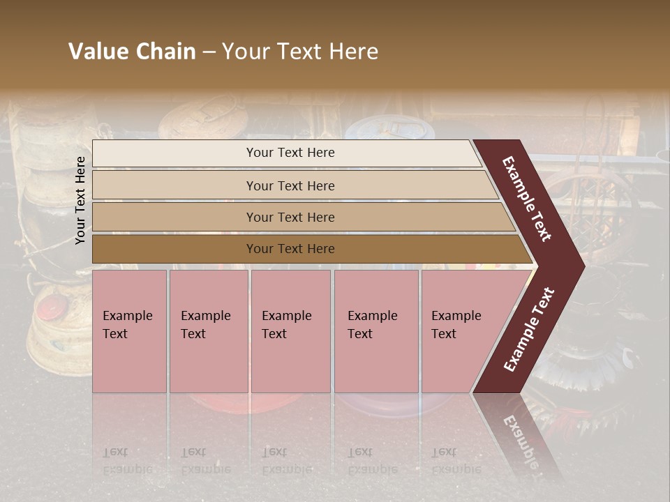 A Group Of Old Fashioned Lamps Sitting On Top Of A Table PowerPoint Template