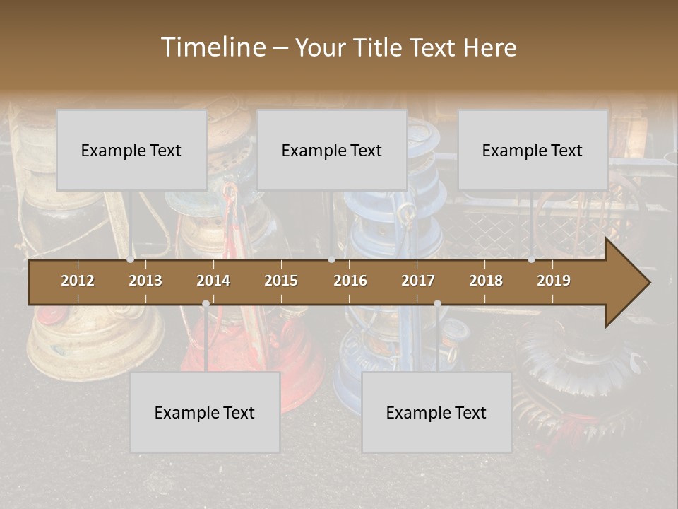 A Group Of Old Fashioned Lamps Sitting On Top Of A Table PowerPoint Template