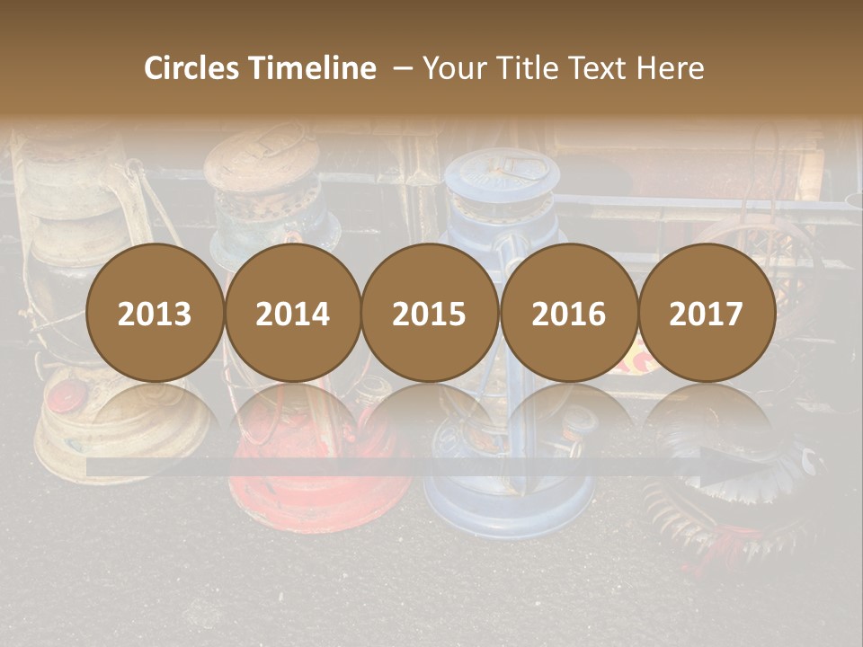 A Group Of Old Fashioned Lamps Sitting On Top Of A Table PowerPoint Template