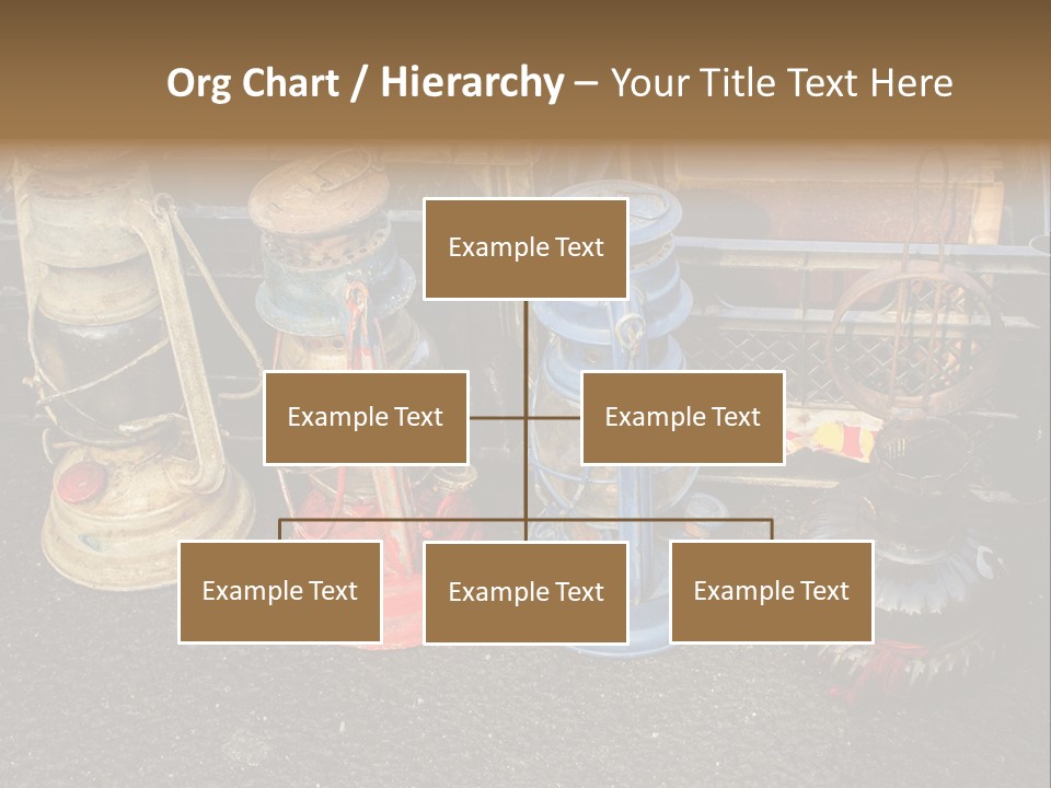 A Group Of Old Fashioned Lamps Sitting On Top Of A Table PowerPoint Template