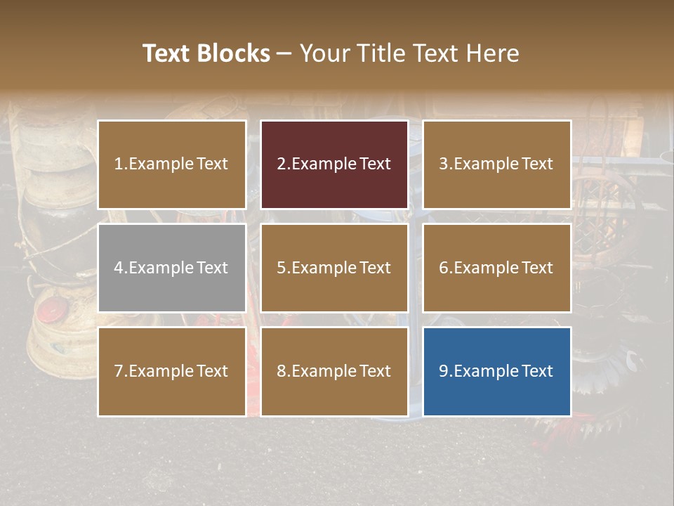 A Group Of Old Fashioned Lamps Sitting On Top Of A Table PowerPoint Template