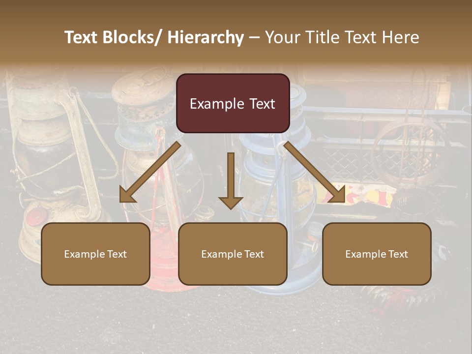A Group Of Old Fashioned Lamps Sitting On Top Of A Table PowerPoint Template