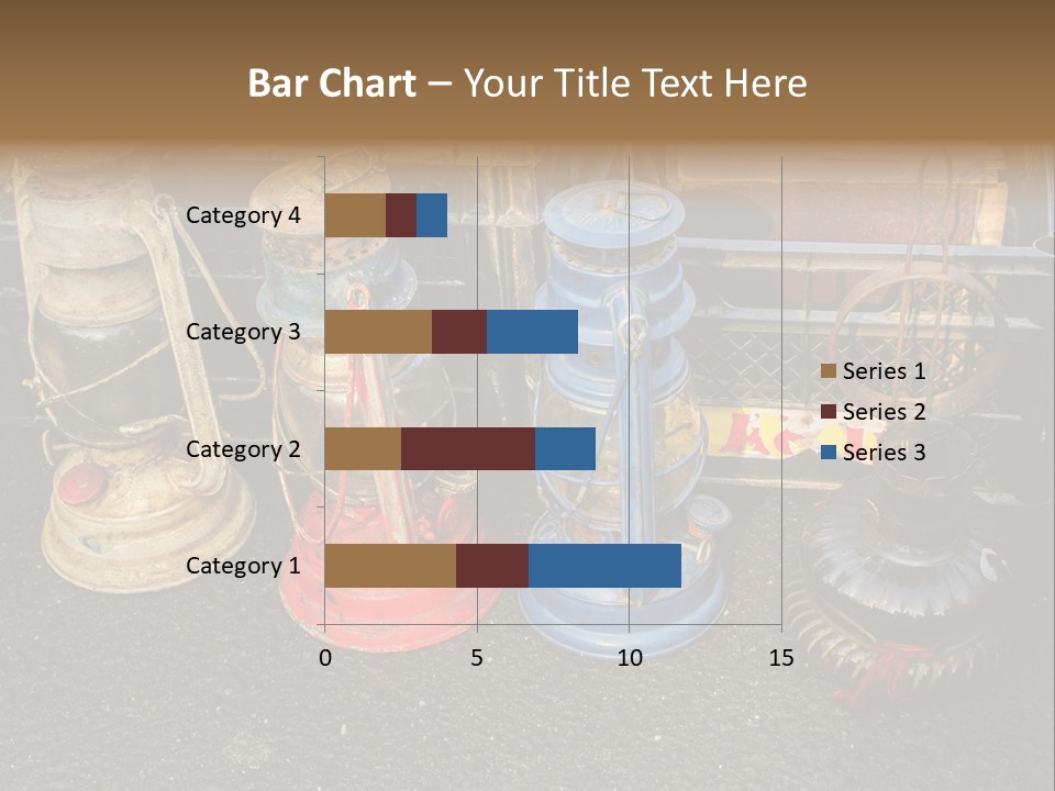 A Group Of Old Fashioned Lamps Sitting On Top Of A Table PowerPoint Template