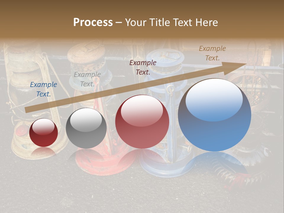 A Group Of Old Fashioned Lamps Sitting On Top Of A Table PowerPoint Template