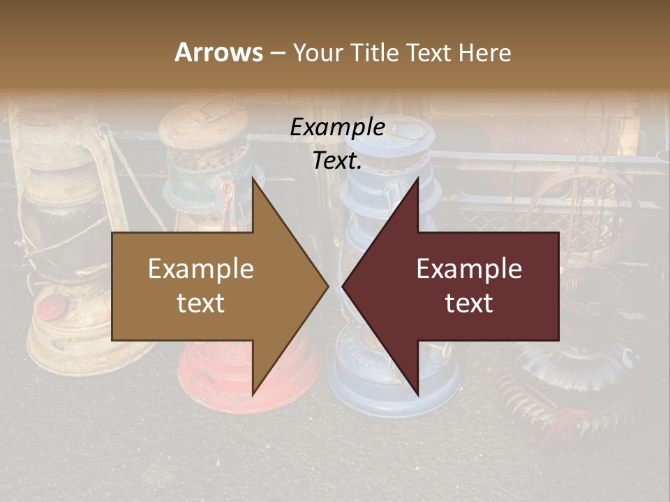 A Group Of Old Fashioned Lamps Sitting On Top Of A Table PowerPoint Template
